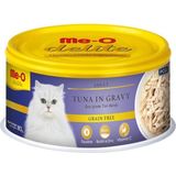 Me-O Delite 80 gr 3 Adet Ton Balıklı ve Soslu Tahılsız Kedi Konservesi