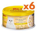 Me-O Delite 80 gr 6 Adet Ton Balıklı ve Peynirli Jelly Tahılsız Kedi Konservesi