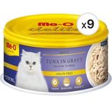 Me-O Delite 80 gr 9 Adet Ton Balıklı ve Soslu Tahılsız Kedi Konservesi