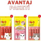 Me-O Elite Paws Me-O Sıvı Kedi Ödül Seti x 3 Adet - Karışık Set Çizgili Orkinos Balığı / Somonlu / Yengeçli