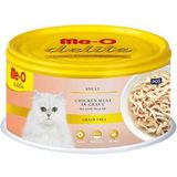 Me-O Me-O Delite Tavuk Etli Islak Kedi Konservesi 80 gr Süper Premium Tahılsız Lezzetli Ödül