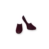 Me-vo Tekli Bordo Renkli Bay/Bayan Unisex Esnek Nem Alabilen Pamuklu Babet Çorap