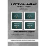 Me you 4 Adet 21x30 Çerçeve - Mdf Çerçeve - Fotoğraf Çerçevesi - A4 Diploma Çerçeve - Sertifika