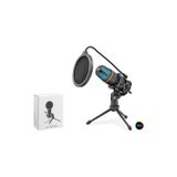 ME4RGB Gaming RGB Tripod Mikrofon Pop Filtreli Type-C 192kHz 24Bit - Siyah