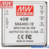 Mean Well Meanwell SKA40C-12 ,36..75VDC 12VDC/3.33A Dc-Dc Konverter