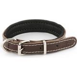 Meander Pet Supplies - Deri Köpek Tasması | Pati Desenli - Kahverengi