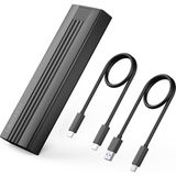 Meanhıgh M.2 Nvme Sata SSD Kılıfı, Aletsiz USB 3.2 Gen 2 10 Gbit / S Nvme'dan USB Adaptörüne, M ve B&m Düğmelerini Destekler, 2242/2260/2280 (8 Tb'ye Kadar) Boyut Için Harici SSD Kılıfı - Siyah