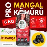 Meaty & Cheesy Bio Karbon Mangal Kömürü İri Parça 6 kg %100 Doğal Meşe Odunu ile Uzun Süre Yanma