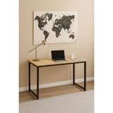 Mebars Narin Çalışma Masası 120x60 cm Meşe| Bilgisayar Masası | Home Office Ofis Masası | Metal Ayaklı Modern Ders ve Yazı Masası