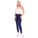 Me&Be Collections Kadın Yarı Parlak Lacivert Disko Tayt