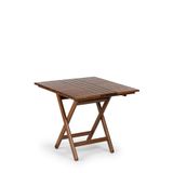 mebel stil Atina Katlanır Masa 80x80 - Dış Mekan Kare Ahşap Bahçe, Balkon Masası