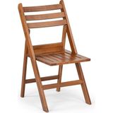 Mebel Stil Ispanya Katlanır Sandalye Ceviz Renk Dış Mekan Kolçaksız Ahşap 1 Kişilik Kullanım
