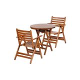 mebel stil London - Buzludja Balkon Takım (Masa 70) - Katlanır, Ahşap Bahçe, Teras, Balkon Takım