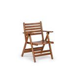 mebel stil London Katlanır Sandalye - Dış Mekan 2 Kademeli Kolçaklı Ahşap Bahçe, Balkon Sandalyesi
