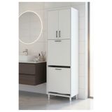 MEBELLİFE LUMEA KİRLİ ÇAMAŞIR SEPETLİ ÇOK AMAÇLI BANYO DOLABI