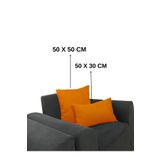 MebelPort Curtain Kırlent kılıfı Fermuarlı keten görünümlü koltuk için 2 adet (50x50 30x50) cm