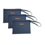 Mebes Denim Kumaş Makyaj ve Kişisel BakımÇantası. 3 lü Paket MakyajÇntAntrsM3