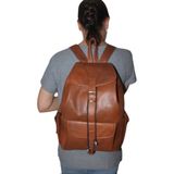 Mebes Hakiki Deri Taba Kadın Erkek Kullanımlı Sırt Çantası 3 Cep Xl ÇNT3CEPXLDERITABA03 - 88-Taba