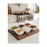 Mebey Home 6’lı Porselen Mini Sosluk,Reçellik,Kahvaltılık,Sunumluk 7.5 cm