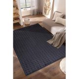 MEC Home Antrasit Bubble Peluş Halı - Yumuşak, Kaymaz Tabanlı, Makinede Yıkanabilir Salon Halısı (Farklı Boy Seçenekleri) (100x200)
