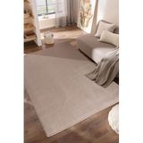 MEC Home Düz Kahverengi Peluş Halı - Kaymaz Tabanlı, Yumuşak Dokulu, Makinede Yıkanabilir, Salon & Oturma Odası İçin - 11 Ölçü Seçeneği (80x200 cm)