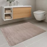 MEC Home Kahverengi (Vizon) Banyo Paspası | Peluş Kaymaz Tabanlı | Yumuşak ve Kalın Doku | 4 Ölçü | Makinede Yıkanabilir (40x60 cm)