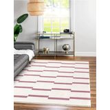 MEC HOME Karesse 130 Pembe - Modern, Yıkanabilir, Çift Taraflı Kilim - 7 Boyut Seçeneği ile Salon, Yatak Odası, Mutfak ve Antre Kilim (160x230)