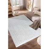 MEC Home Soft White Bubble Peluş Halı – Modern, Yumuşak Doku, Makinede Yıkanabilir, Kaymaz Tabanlı, Ev Dekorasyonu için Şık Tasarım (200x290 cm)