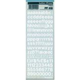Mecanorma Beyaz Harfler Transfer Şablon Letraset Pf 418 10.1 mm