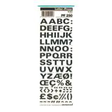 Mecanorma Harfler Transfer Şablon Letraset PF 250 12.8 mm