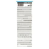 Mecanorma Harfler Transfer Şablon Letraset PF 57 5.4 mm