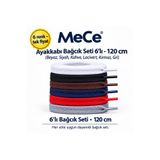 MECE SPOR Premium Ayakkabı Bağcık Seti 6’lı – 120 cm (Beyaz, Siyah, Kahve, Lacivert, Kırmızı, Gri)