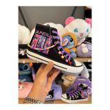 MECH BUTİK Demon Hunter Huntrix Baskılı Lila Bağcıklı Boncuk Ve Halhallı Bilekli Sneaker
