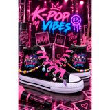 MECH BUTİK K-Pop Tarzı Siyah Bilekli Kız Çocuk Sneaker Spor Ayakkabı