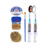 Mechanic Krem Lehim 183 C 42g Flux Lehim Toplama Cp-3015 Emme Teli 3,0mm Havya Uç Temizleme Set01