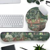 Mechanical Cattle Bilek istirahati ile sevimli kurbağa Mouse Pad Kawaii yeşil dekor ağrı kesici mat, ergonomik Mouse Pad masa bilgisayar klavye dizüstü bilgisayar, masa dekor ofis aksesuarları kız bilek dinlenme