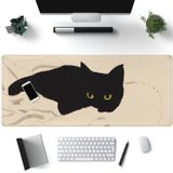 Mechanical Cattle Sevimli Kedi Klavye Pedi Masa Matı Kedi Mouse Pad XL Masa Anime Mat Masa Dekoru için Büyük Oyun Mouse Pad Dizüstü Bilgisayar Masası Ev Ofis Dikişli Eges 80 x 30 cm