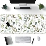 Mechanical Cattle Yeşil Mouse Pad Boho Masa Matı, Benekli Dokulu Yeşiller Havalı Estetik Mouse Pad Kadınlar için Masa Aksesuarları Ofis Dekoru Mousepad Klavye Pedi, Dikişli Kenarları ile Kaymaz Kauçuk Taban 70 x 45 cm