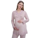 Mecit 1501 Gül Kurusu Hamile Lohusa Pijama Takımı