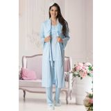 Mecit 1541 Mavi Lohusa Pijama Takımı
