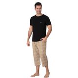 Mecit 2912 Siyah Ekoseli Erkek Büyük Beden Capri Pijama Takımı