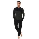 Mecit 2999 Yeşil-Siyah Selanik Kumaş Kışlık Erkek Pijama Takımı