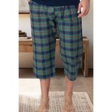 Mecit 3005 Lacivert Ekoseli Erkek Capri Alt Pijama