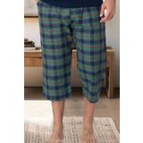 Mecit 3005 Lacivert Ekoseli Erkek Kapri Pijama Altı