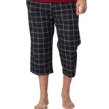 Mecit 3006 Siyah Ekoseli Erkek Capri Alt Pijama