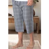 Mecit 3007 Gri Ekoseli Erkek Kapri Pijama Altı