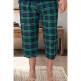 Mecit 3008 Yeşil Ekoseli Erkek Capri Alt Pijama