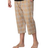Mecit 3009 Kahve Ekoseli Erkek Capri Alt Pijama