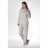 Mecit 6021 Vizon Kadın Büyük Beden Pijama Takımı