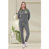 Mecit 6200 Bayan Füme Spor Uzun Kollu Pijama Takımı